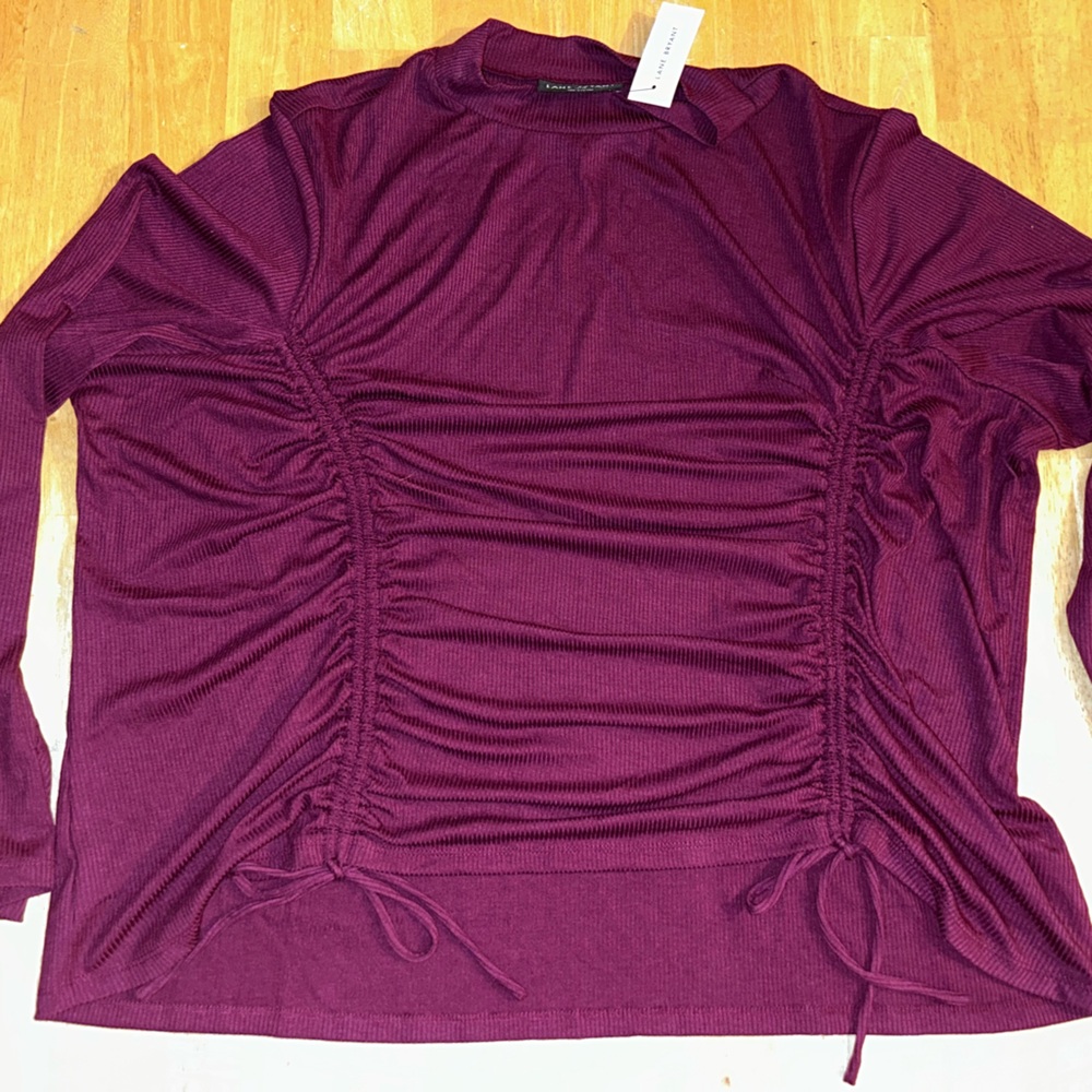 Woman’s long sleeved top 26/28 purple/burgundy/maroon? Lane Bryant